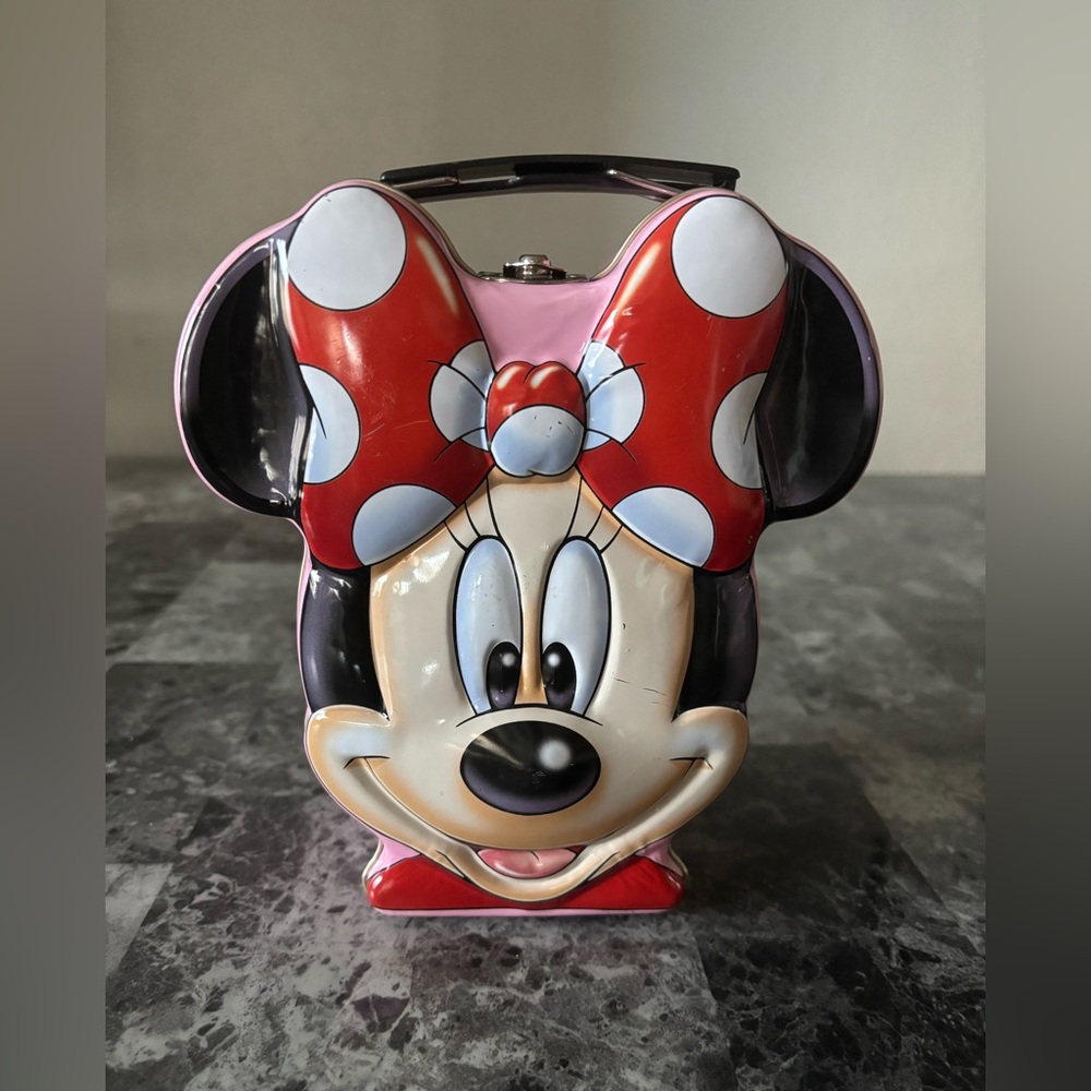 Vintage Minnie Mouse Polka Dot Tin Lunchbox